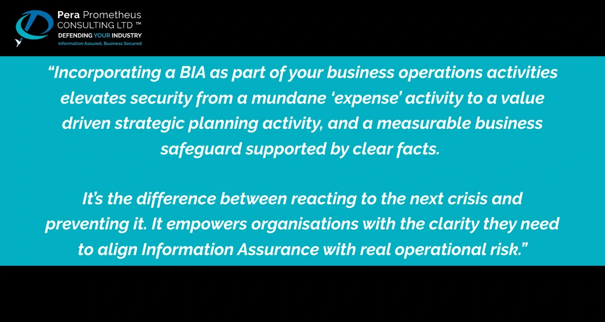 Business Impact Analysis: Align IA with Operational Risk
